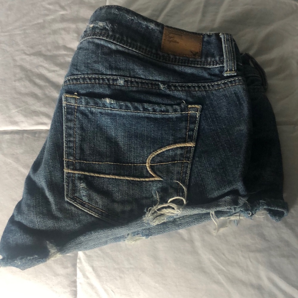 AE denim shorts